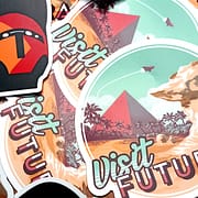 immagine degli sticker del primo numero cartaceo di futura